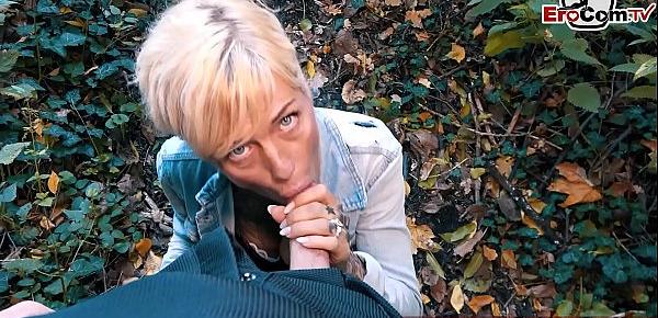 Deutsche Blonde Skinny tattoo Milf beim EroCom Date Blinddate abgeschleppt und gefickt POV